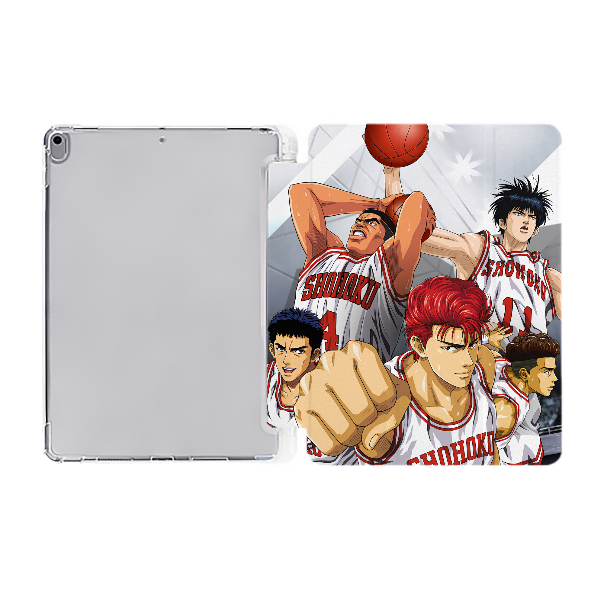 （画像用） SLAM DUNK／スラムダンク IPad ケース ペン収納付き 三つ折りスタンド PUレザー×シリコン 対応機種9.5/10.5/10.9インチ